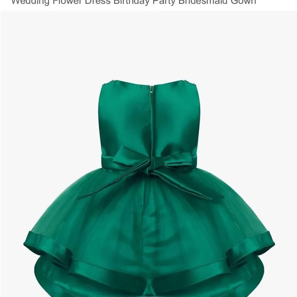 Boutique Emerald Green Holiday Party Dress NWOT size 6-12 months